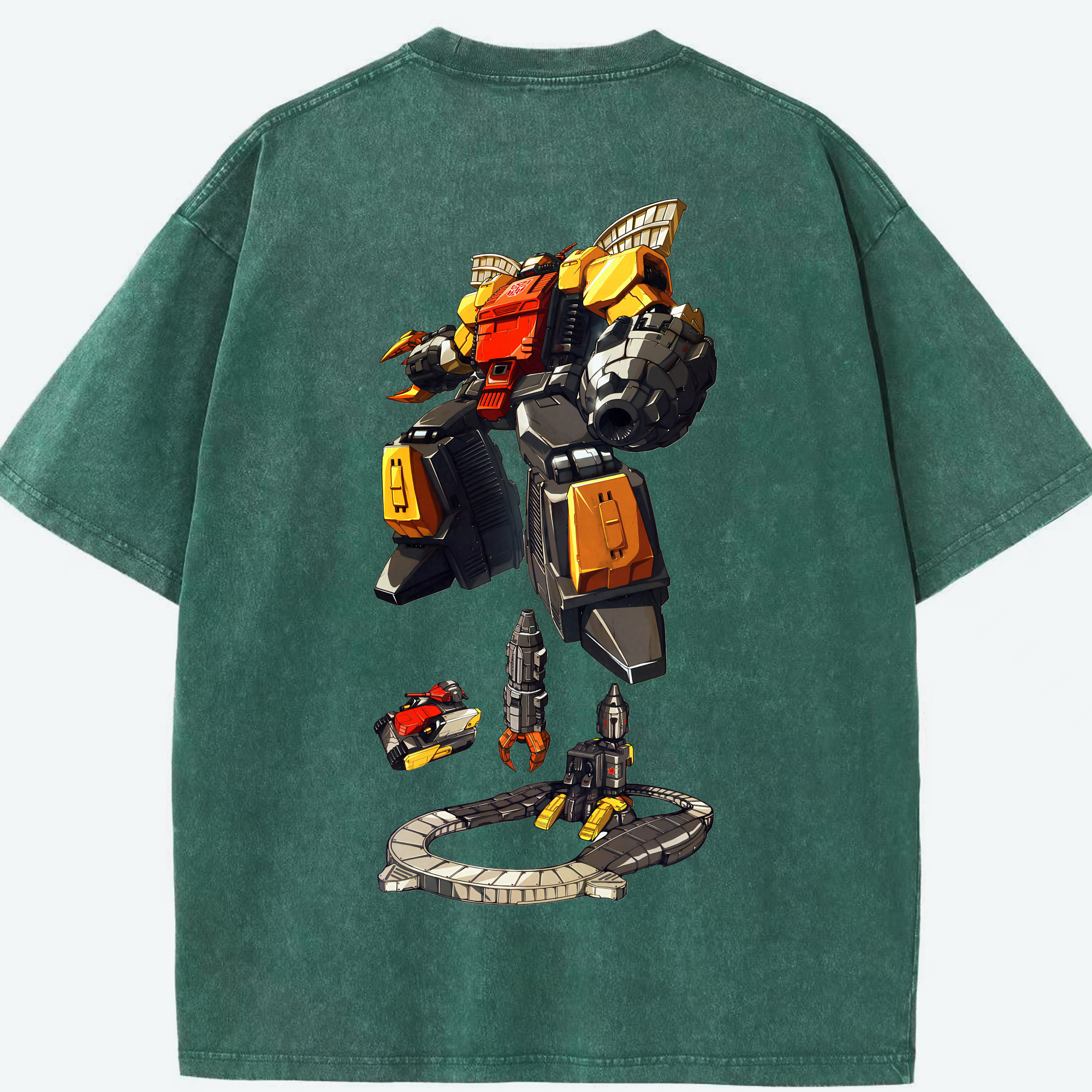 （画像用） Transformers トランスフォーマー 綿100% ヴィンテージ風 半袖Tシャツ（背面プリント）